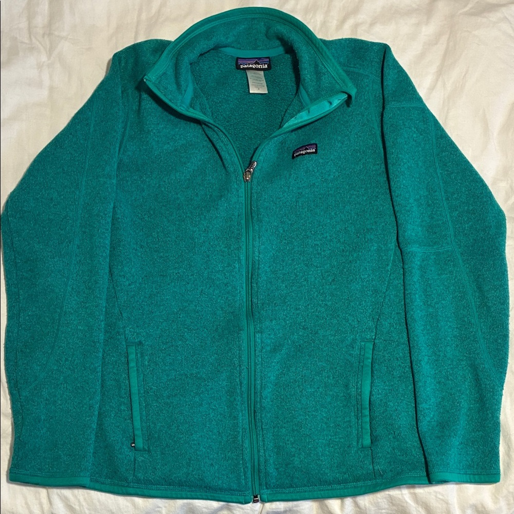 Women’s Medium Patagonia Turquoise Better Sweater Full Zip Fleece Jacket
